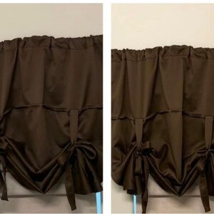 2 valance tie curtains